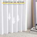 NICETOWN Pure White Blackout Curtains for Bathroom Privacy, Accordion Window Treatment for Bedroom Closet Thermal Insulated Door Curtains for Doorway Living Room Divider, 50" W x 80" L, 1 Panel