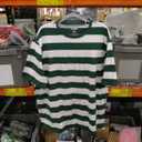 Zengjo Mens Striped Shirt Short Sleeve T-Shirts XXL