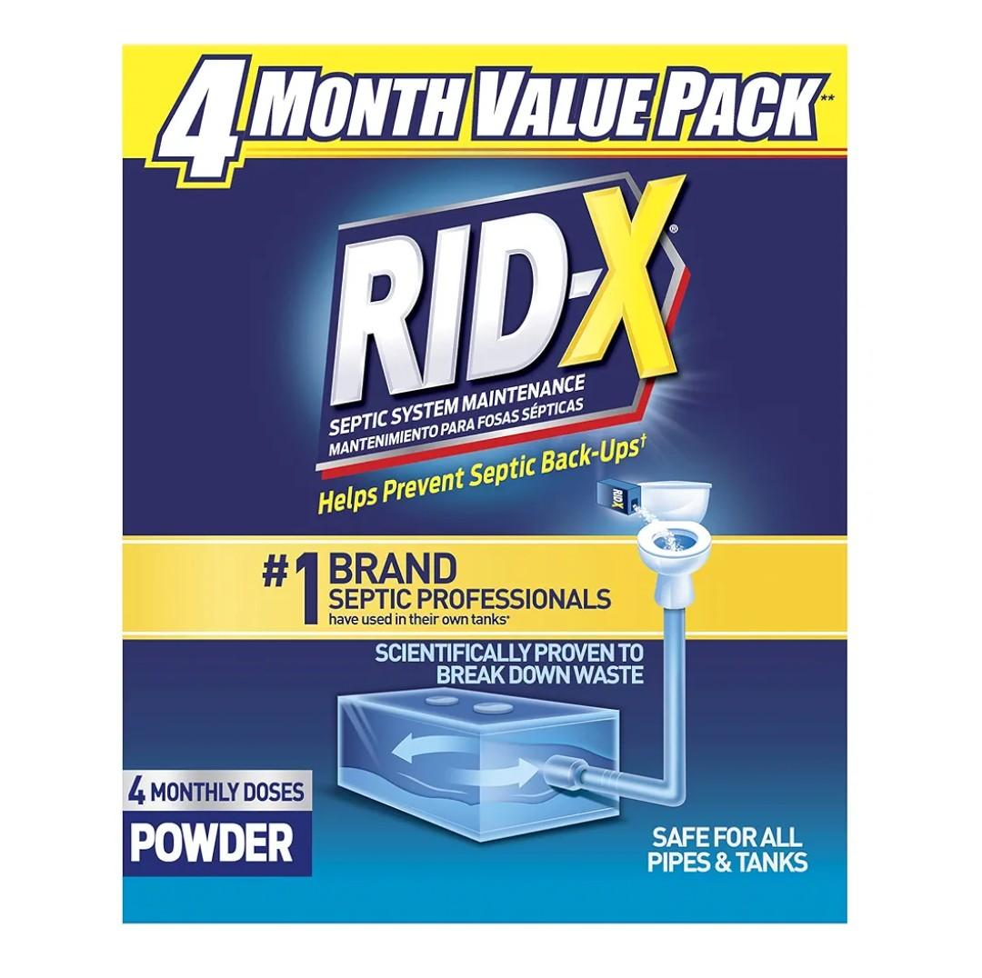 RID-X Septic Treatment, 4 Month Supply Of Powder, 39.2 oz, 3 pack