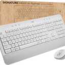 Logitech Signature MK650 Combo for Business, Wireless Mouse and Keyboard, Logi Bolt, Bluetooth, SmartWheel, Globally Certified, Windows/Mac/Chrome/Linux - Off-White