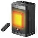 1500W PTC Space Heater Indoor with 80°Oscillation, Thermostat, 12h Timer, Fast Heat, Eco Mode, Remote, Small Quiet Safe Room Electric Heater, Portable Desk Heat for Office Bedroom Home