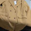 IDEALSANXUN Womens Long Wool Coats Fall Winter Notch Lapel Dressy Trench Coat Peacoat Jackets (Camel, XL)