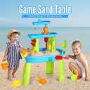 Hugut Upgraded 3-Tier Sand Water Table Outdoor Sensory Play Table for Kids, Ideal Gift for Backyard Summer Fun