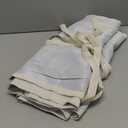 DriftAway Double Layer Linen Blackout Tie Up Curtains Thermal Insulated Fully Lined Balloon Roman Shade Bathroom Window Adjustable Rod Pocket for Small Window 45 Inch by 63 Inch Light Linen