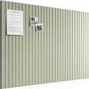 Bumusty Large Cork Board Alternative-48 x 36" Felt Bulletin Board Tiles, with 30 Pushpins, 70 Adhesive Tabs, Fine-Stripe 12-Pack, Cork Boards for Office Push Pin Board Felt Board-Sage