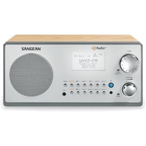Sangean HDR-18 HD Radio/FM-Stereo/AM Wooden Cabinet Table Top Radio Silver