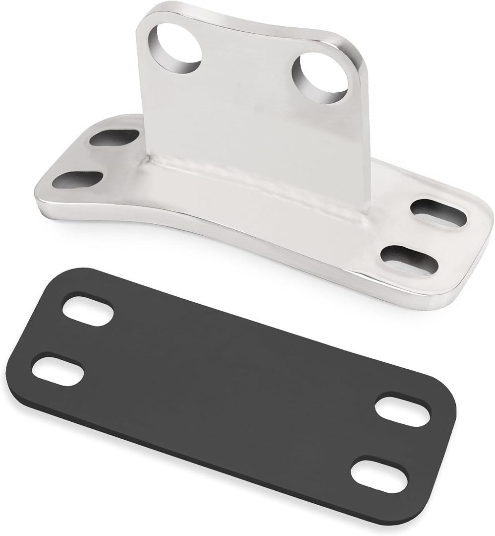 JERBOR Stainless Cab Lower Exhaust Stack Bracket Fits for Peterbilt 359 379 14-12998 21299 (1pc)
