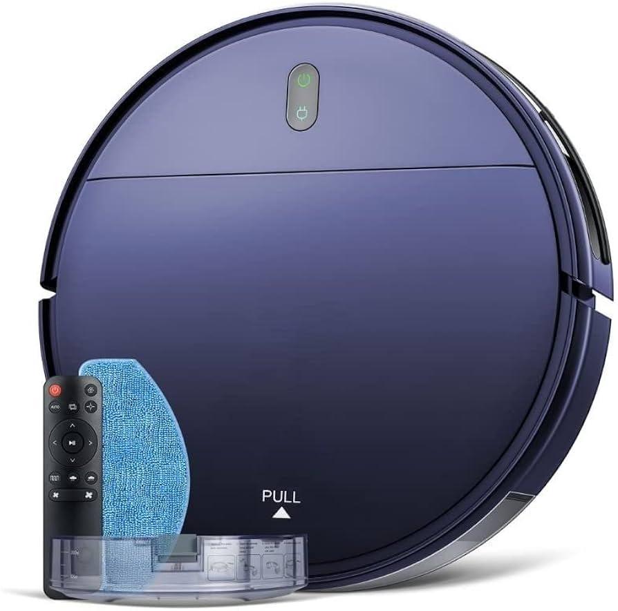 Robot Vacuum and Mop Combo, WiFi/App/Alexa, Robotic Vacuum Cleaner with Schedule, 2 in 1 Mopping Robot Vacuum with Watertank and Dustbin, Self-Charging, Slim, Ideal for Hard Floor, Pet Hair, Carpet