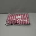 Acelitt Women Casual Drawstring Elastic Waist Loose Wide Leg Striped Pants with Pockets,  (Large)