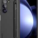 Nillkin for Samsung Fold 6 Case with Built-in Compact Writing Pen, Superior Liquid Silicone & Wireless Charging & S Pen Holder Slot Protective Samsung Galaxy Z Fold 6 Slim S Pen Phone Case, Black