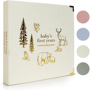 Keepsake Baby Memory Book for Boys and Girls  Timeless First 5 Year Baby Book  Neutral Journal Scrapbook or Photo Album - Record a Milestone for Every Event from Birth to Age 5 (Beige)
