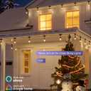 XMCOSY+ Smart Patio Lights 49Ft LED Outdoor String Lights Waterproof IP65, App Control, Compatible with Alexa, Dimmable Edison Bulbs Outdoor Light for Yard Porch Bistro Outside