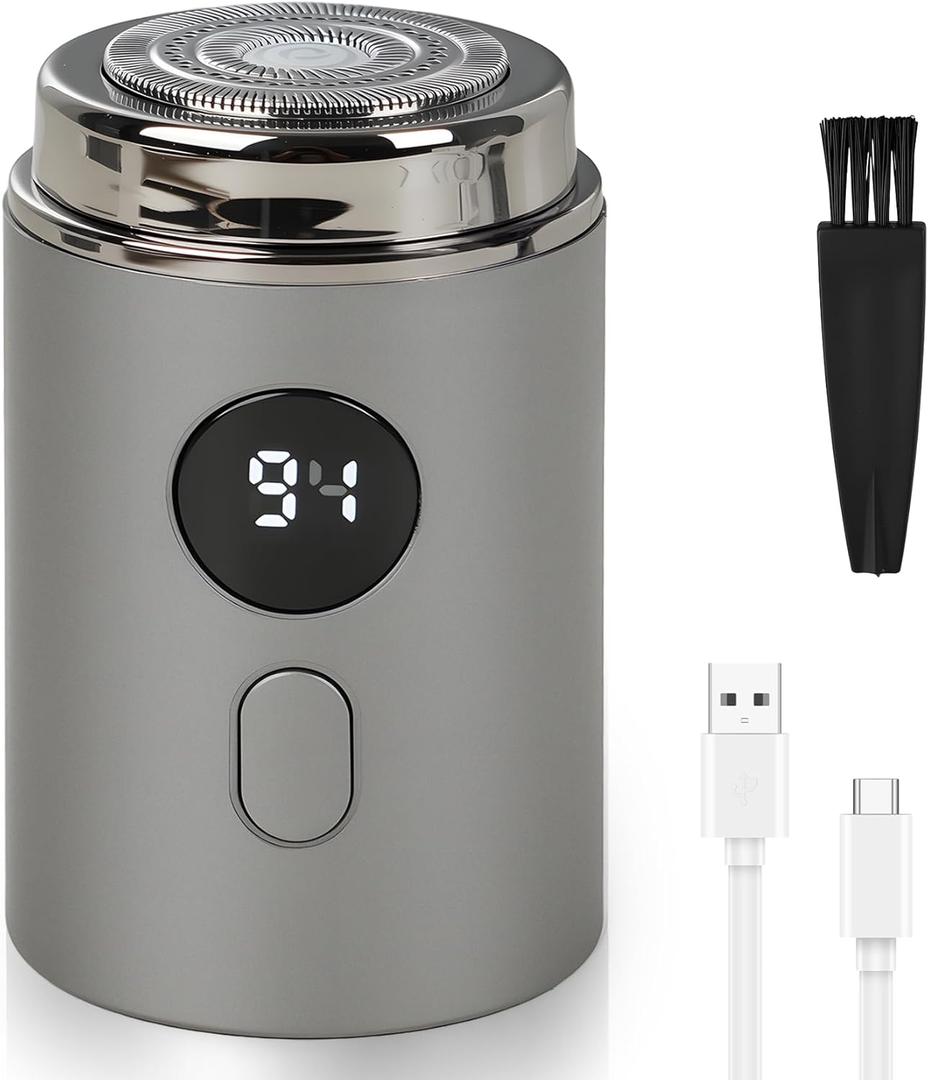 Mini Portable Electric Shaver for Man Women, USB Rechargeable Waterproof Electric Razor, Pocket Single Trimmer for face Hair for car, Travel, Office, Home use, Business Trip (Black)