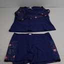 Halcurt Women's Built in Bra Rash Guard Long Sleeve Swimwear UPF 50 Two Piece Swim Shorts and Tops 2XL