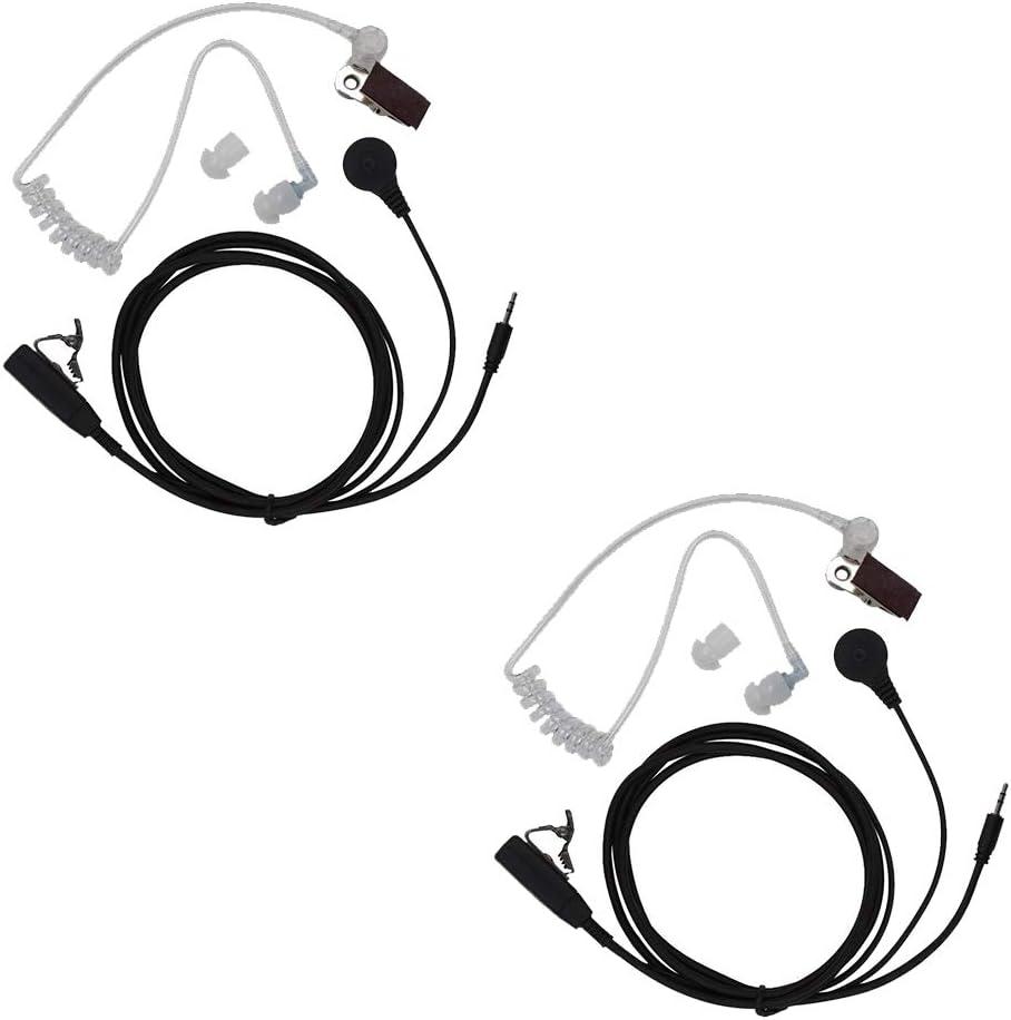 caroo Walkie Talkie Headset 1 Pin Covert Acoustic Tube Earpiece with Mic Compatible with Cobra CXT195 CX112 ACXT1035r ACXT145 ACXT545 PX655 RX385 RX685 Two Way Radio Accessories 2 Pack