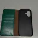 ZZXX for iPhone 17 Wallet Case with [RFID Blocking] Card Slot Stand Strong Magnetic Leather Flip Fold Protective Phone Case for iPhone 17 Case Wallet(Green-6.1 inch)