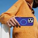 MZELQ for iPhone 16 Pro Case, Compatible with MagSafe, Shower Blue, Shockproof, Drop Proof, Ultra-Slim, Diamond Camera Protector, Screen Protector, Silicone Designed for iPhone 16 Pro Case