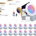 16 Pack Smart Recessed Lighting 4 Inch, Ultra-Thin LED Recessed Lighting 9W 700LM Smart Downlight with Junction Box, Compatible with Alexa/Google Assistant, Hub Included - ETL and Energy Star