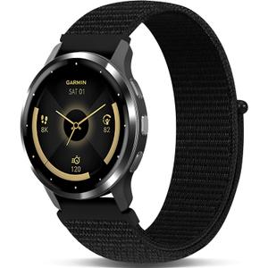 Nylon Watchband Compatible with Garmin Venu 3s/2s/Venu 4 41mm,Forerunner 265s 42mm/255s,18mm Hook and Loop Soft Lightweiht Sport Replacement Strap for Garmin Vivoactive 4S 40mm Women Men