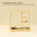 Jewelry Organizers Storage Stand Necklace Bracelet Earring Holder Box Tray jewelry display room decor,Metal,Goden