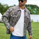 Yuanbang Camo Jackets for Men Trucker Unlined Camouflage Coats Hunting Clothes (Medium)