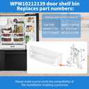 WPW10212139 Refrigerator Door Shelf Bin Compatible with Maytag Whirlpool Refrigerator Door Shelf Parts Replacement W10212139 Cantilever Bin WRF555SDF WRF555SDH GI6FDRXX GI6FARXX GI6SDRXX Left Bin