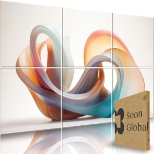 Soon Global Acoustical Wall Panels, 72 X 48 Inches Art Acoustic Panels, Decorative Acoustic Panels, Acoustic Wall Panels, Sound Absorbing Wall Art, Fluid