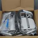 Adjustable Shower Chair with Arms & Back, Stable Heavy Duty 550lbs Safety Bathtub Seat with Non-Slip Feet, Rust-Resistant Aluminum Frame & Tool-Free Assembly for Elderly & Disabled (White)