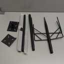 77 Inch Heavy Duty Smart Bird Feeder Pole for Outdoors with 5-Prong Base and 2 Plates, Rust-Proof Metal Wild Bird Feeder Stand/Post, Adjustable Birdhouse Pole, Weather Station Mounting Kit (Black)