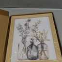 Framed Boho Eucalyptus Wall Art 2Pcs,Sage Green Plant and Flower in Glass Vase Canvas Prints, Minimalist Botanical Painting Picture, Nature Poster Artwork for Living Room,Bathroom, Kitchen Wall Decor 8X10IN