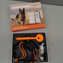 RPZ GPS Wireless Dog Collar Fence with Free App, No Subscription, Orange | Invisible dog fence & training collar with beep, vibration, shock modes, IP67 waterproof rechargeable collar for outdoor use