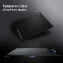 ASUS ROG Moonstone Ace L Glass Gaming Mouse Pad 19.7 x 15.7, Ultra-Smooth Matte Tempered Glass for Quiet Ultrafast Glides, Impact/Scratch Resistant, Easy to Clean, Anti-Slip Silicone Base - Black