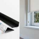 Light Blocking Strips, Self-Adhesive Light Blockers for Indoor Window Blinds & Shades, Connectable Blackout PVC Window Side Tracks for Bedroom, Fits up to 58" High (White, 58", 2pcs)