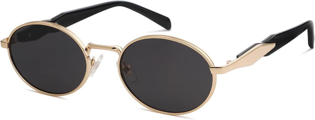 SOJOS Retro Oval Sunglasses for Women Men Trendy Sun Glasses Designer Inspired Classic Shades UV400 Protection SJ1224 (Grey)