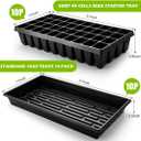 RooTrimmer 10 Pack 1020 Seed Starter Trays and 10 Pcs 40 Cell Plug Trays, Thick Durable Seedling Plastic Nursery Tray for TD542 1020 Tray Germination (10 Sets)