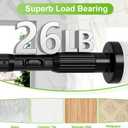 Extra Long Tension Rod 41-165inch Heavy Duty Tension Curtain Rods no Drilling Outdoor Curtain Rod for Patio,Windows,Shower,Doorway,Spring Rods Diameter 1.26inch Black