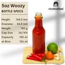 nicebottles Hot Sauce Bottles, 5 Oz - 23 Pack
