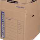 Bankers Box 3-Pack Tall Wardrobe Moving Boxes, 24" x 24" x 40"