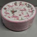 100Pcs Flamingo Christmas Paper Plates 9 Inch Hawaiian Pink Christmas Flamingo Disposable Plates Holiday Plate Tableware Sets for Baby Shower Winter Xmas Hawaii Beach Tropical Theme Party Decoration