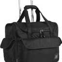 J World New York Donna Rolling Tote Bag on Wheels. Laptop Carry-On, Black (Measures 15 X 17 X 8.3 inches, Holds over 35 litres)