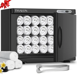 TASALON Professional Hot Towel Warmer Cabinet, 23L Large Capacity, Use for Facial Spa, Hair Beauty, Salon Equipment and Home, Perfect Temperature for Towel Warmer, Fits up to 72 Small Towels - Black