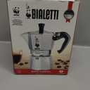 Bialetti Moka Express Iconic Italian Stovetop Espresso Maker (Natural Silver, 6 Cups)