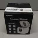 45kHz Ultrasonic Retainer Denture Cleaner Machine, Fast Cleaning for Aligners, Mouth Guards, Braces, Toothbrush Heads & Jewelry, 200ML Dental Cleaning Pod, 4 Modes & Digital Timer, White