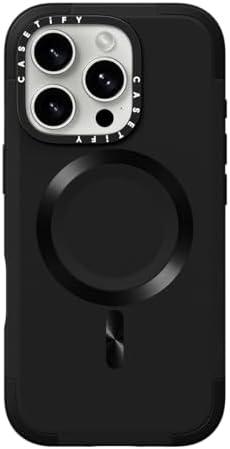 CASETiFY Force Case for iPhone 16 Pro [Slim / 6.6 ft. 3X Military Grade Drop Protection/Compatible with Magsafe] - Black