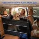 RYNVALE Hard Bottom Dog Car Seat for Large Medium Dogs Fits Cars/SUV/Truck | 500 lbs Support, Car Seat Belt, Removable & Washable Cushion, 45% More Space, Waterproof, L