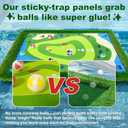 Cupohus Floating Golf Green for Pool, Golf Chipping Game Set- Chipping Mat, 20 Colored Balls, and Scorecard, Adult Fun Pool Golf Games Gift, Support Competition for 4 Golfers (47"x 35", Simple Model)