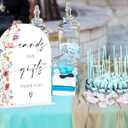 Cards and Gifts Table Sign, Boho Style Acrylic Table Signs and Base for Wedding Reception and Bridal Shower, Engagement Party Decorations, Bridal Shower Decor, Party Supplies and Decorations-11