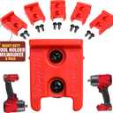 6 Pack Tool Holder for Milwaukee M18/18v Cordless Tools - Snap Fit Tool Organizer for Milwaukee Drill Holder & Wall Mount for Milwaukee Tool Holder with 12 Screws - Easy to Install, Screw in & Lock