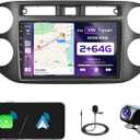 Roinvou 2+64G Radio for VW Tiguan 2006-2016 Android 13 Car Stereo Wireless Carplay, 9 inch Touch Screen for VW Tiguan Android Auto + Backup Camera