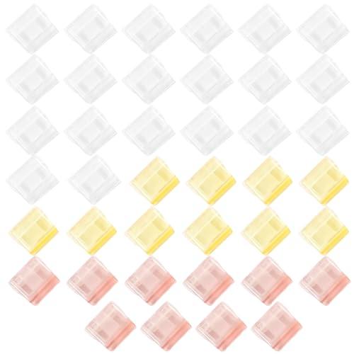 40Pieces Adjustable Hem Clips for Pants Sleeves - No Slip Clothing Clips for Instant Shortening, Transparent and Decorative